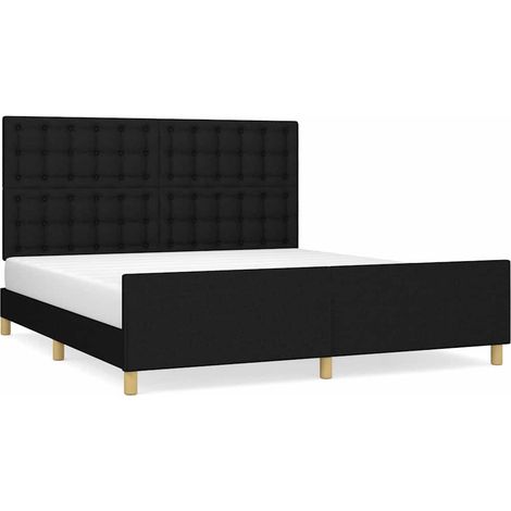 Maison Exclusive - Giroletto con Testiera Nero 180x200 cm in Tessuto (1/5)