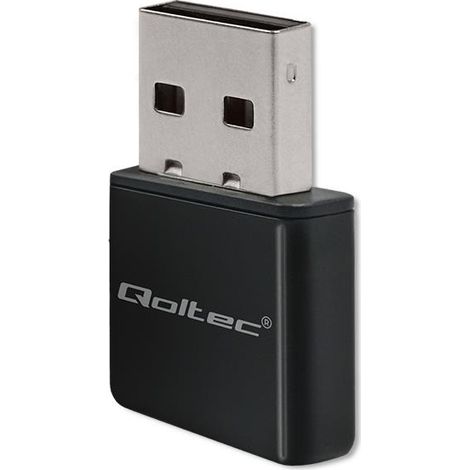 Scheda di rete wireless Qoltec, mini adattatore WiFi NANO ultraveloce Standard N USB 2.0 300 Mbps (1/5)