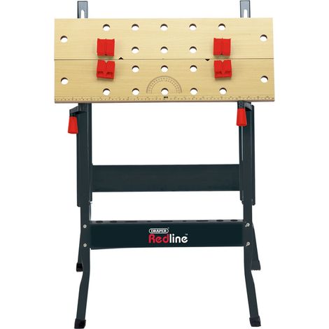 Draper Folding Work Bench Dual Clamping Portable Steel Leg MDF Saw Horse 68027 (1/4)