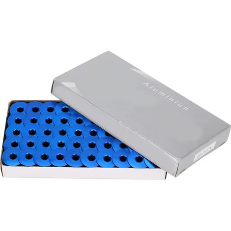 100 pièces Bobines pour Machine à Coudre en Aluminium, Pièce de Rechange Bleue (1/5)