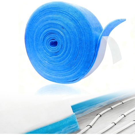 Leveling Mortar Insulation Strips Self Adhesive : Clevis Edge Sealing Strip Self Adhesive Insulation Strips 50mm x 5mm x 20m (Blue) (1/5)