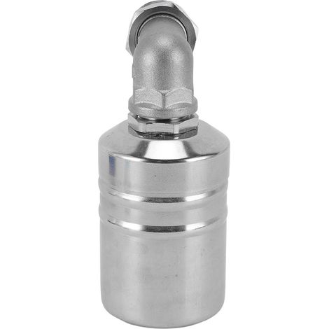 Vanne à flotteur de régulation de niveau d'eau automatique en inox avec coude 1/2 pouce et adaptateur 1/2 à 3/4 pouce pour piscine fontaine (1/5)