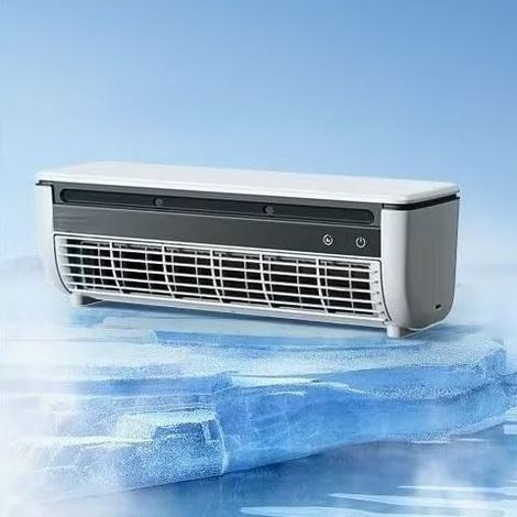 Climatiseur portable sans fil, avec batterie de 6000 mAh et recharge sans fil, sans installation nécessaire, refroidissement silencieux, parfait pour les camping-cars, chambres, bureaux et le camping  (1/5)