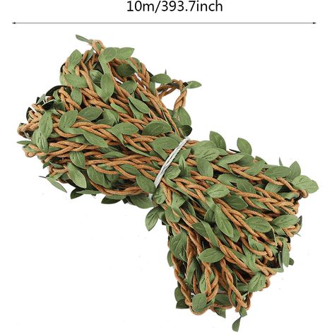 Corde de chanvre imitation liane 10m, décoration naturelle style jungle pour intérieur, couleur marron. (1/5)