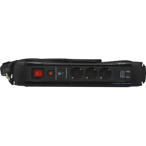WURKO base multiple 3t con usbx2 dc 3680w negro , Base Múltiple 3 Tomas Schuko + 2 Puertos USB Tipo A 3680W Wurko.
- Combina funcionalidad, diseño moderno y máxima seguridad. Con 3 (1/3)