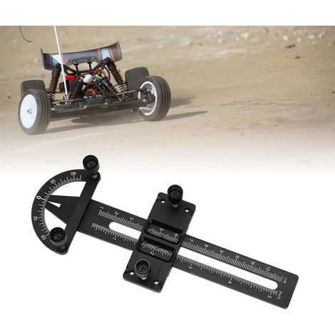Outil de Mesure pour Amortisseur RC en Alliage d'Aluminium - Réglable, Robuste et Durable pour Voitures RC - Noir