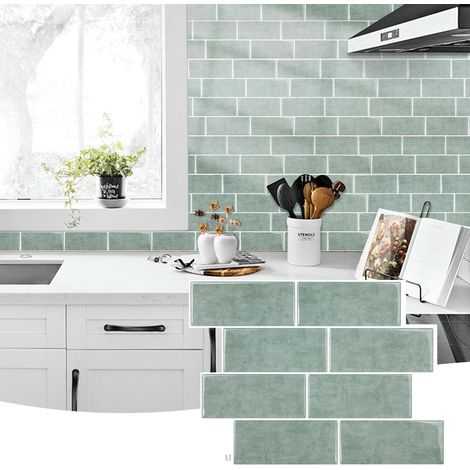 Lot de 4 Revêtements Muraux Autocollants Étanches - Cuisine, Salle de Bains, Douche & Cheminée (Décor Intérieur Premium) (1/5)