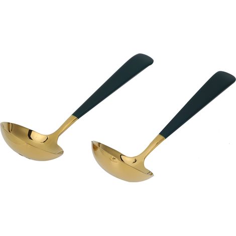 Cuillère À Soupe - Acier Inoxydable 304 - 14,5 cm - Finition Poli Miroir - Pour Cuisine Maison Et Restaurant - 2 Pièces