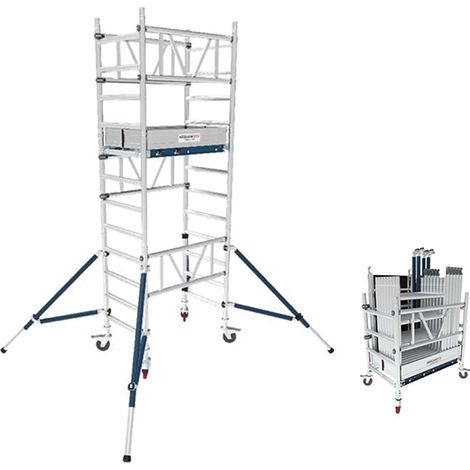 Trabattello mobile 1 Piano - Altezza max. di lavoro. 4.20m - 2976220