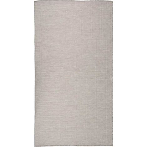 Tapis d'Extérieur et Intérieur Tissage Plat en Polypropylène Gris Clair 80x150 cm - PANGIVO (1/5)
