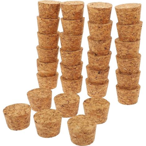 Lot de 30 bouchons liège, 26x21x20 mm, 22,5-24,5 mm, coniques (1/5)