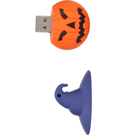 Clé USB Halloween Citrouille 128GB, Stockage Portable Mignon USB 2.0, Accessoire Cadeau Original