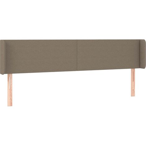 Maison Exclusive - Kopfteil mit Ohren Taupe 183x16x78/88 cm Stoff (1/5)