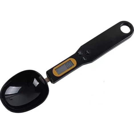 Sollbry Portable 500g / 0,1g électronique LCD numérique Balance de cuisine avec des aliments cuillères doseuses, balance alimentaire multifonctions, balance de cuisine pour épices & herbes (Noir) (1/5)