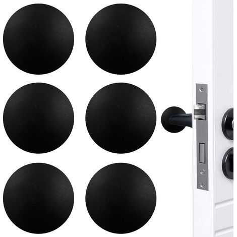 Door Stopper Wall Protector - Transparent Soft Rubber - For Interior Doors - 6 Pieces (1/5)