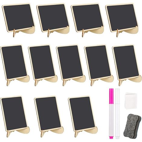 12pcs Mini Chalkboard with Stand, Children's Slate Board (1/5)
