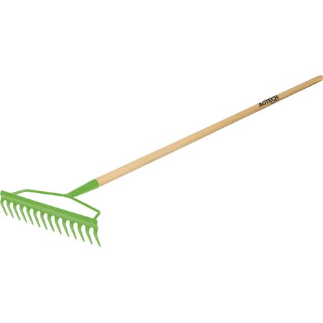 Gartenlauchrechen mit Holzstiel, 16 Zinken, 1630 x 380 mm, 23408