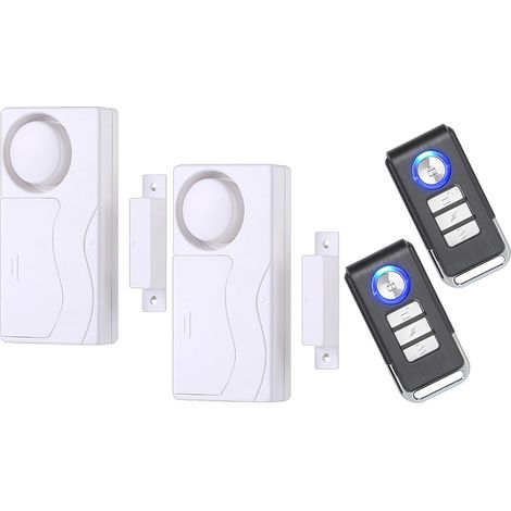 Alarme De Porte avec Télécommande, Fenêtre De Sécurité à Domicile sans Fil, Capteur Magnétique Ouvert, Alerte Antivol pour La Sécurité De La Maison, du Garage, De L'appartement (1/5)
