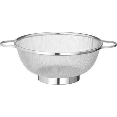 Passoire - Acier Inoxydable - Diamètre 257 mm Hauteur 110 mm - Mailles 1 mm - Pour Cuisine Maison ou Professionnelle - 1 Pièce