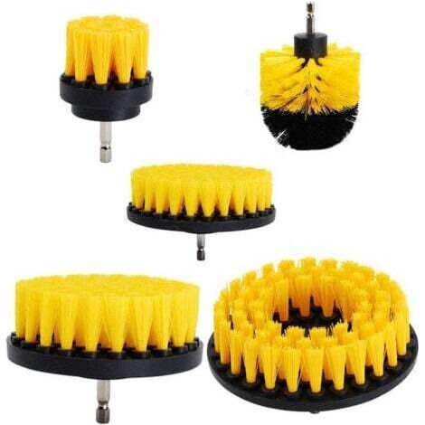 BARKBUSTERS  5 pièces Brosse Perceuse, Outil de Brosse Perceuse Nettoyage Kit, Drill Brush pour Surfaces de Salle de Bain, Sol, Baignoire Carreaux et Voiture (jeu de 5 (2\ (1/5)