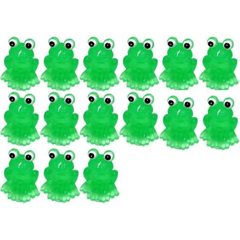 Mini grenouilles lumineuses phosphorescentes, figurines miniatures pour décoration de paysage miniature, jardin féérique, bricolage, miniatures B (1/5)