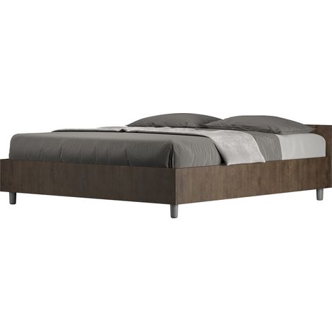 Letto Matrimoniale 160x190 cm Senza Rete Nuamo Noce (1/5)
