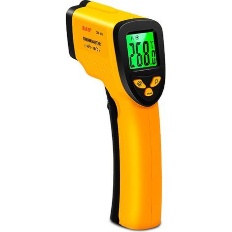 Infrared Thermometer, Non-Contact Infrared Laser Thermometer from -50°C to 550°C, Backlit LCD Screen. Not for humans. (1/4)