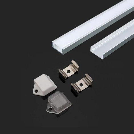 LED Strip Mounting Kit with Diffuser Aluminum 2000167mm Milky (1/5)