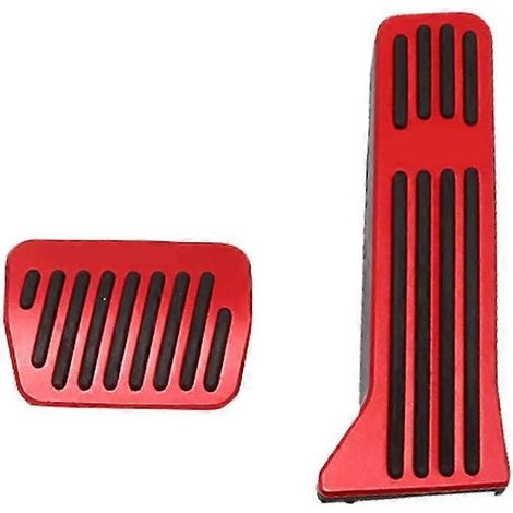 Couvre-pédales d'accélérateur et de frein en alliage d'aluminium sans perçage, 2 pièces (rouge) pour 2, 3, 6, CX-3, CX-5 et CX-9 (1/5)