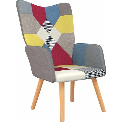Maison Exclusive - Relaxsessel Patchwork Stoff (1/5)