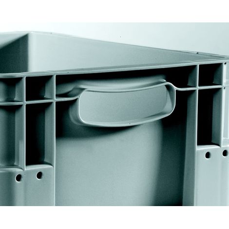 PROVOST - Bac gerbable Norme Europe 400 x 300 x 180 mm en polypropylène gris (1/2)