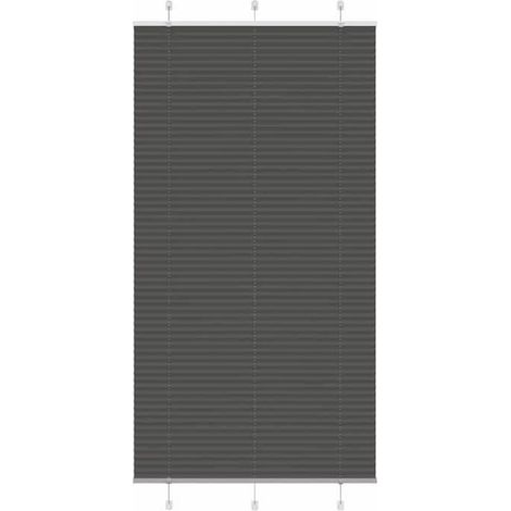 4015162 Store plissé noir 110x200 cm largeur du tissu 109,4cm polyester (1/5)