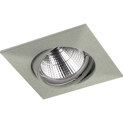 Empotrable techo tilt NIX Cuadrado ajustable GU5.3 50W Níquel mate (1/3)