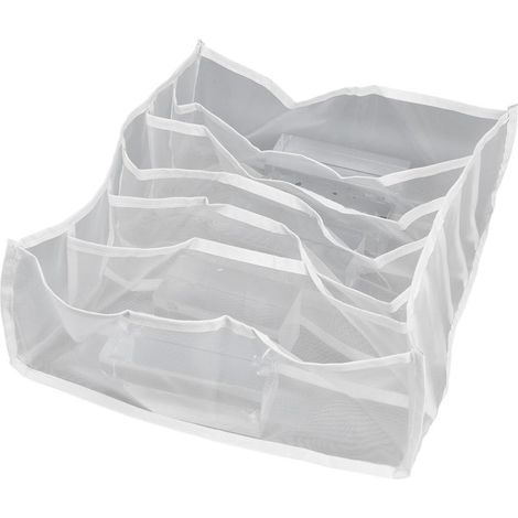 Faltbare, atmungsaktive Aufbewahrungsbox für Unterwäsche, Schubladenorganizer mit 6 Fächern für BHs und Socken (1/5)