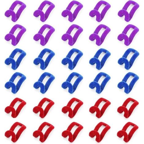Crochets de suspension antidérapants mini petits crochets-rouge, violet, bleu, 4CM2.5CM0.4CM, 30pcs