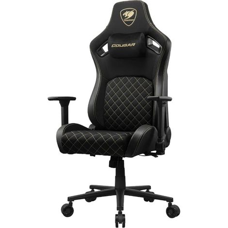Cougar Defensor Gold F silla gaming negra y dorada
