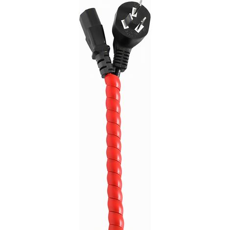 Gaine anti-morsure pour câbles 10 mm, fourreau spiralé rouge pour câbles électriques et fils, protection anti-chat pour maison et bureau