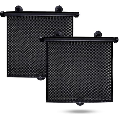 Pare-soleil latéral voiture 2 pièces UV bébé 38x43 cm rétractable voyage