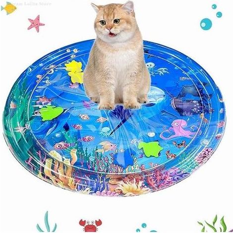 Tapis Lit à Eau pour Animaux, Matelas Rafraîchissant Gonflable, Divertissement et Repos Confortable pour Chien et Chat (1/4)