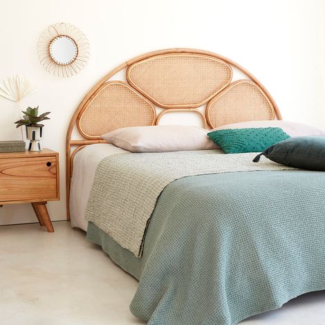 Berah Getah – Tête de lit en rotin et cannage 165 cm – Hauteur 115 cm – Livrée montée – Style élégant pour lit 140/160 cm (1/5)
