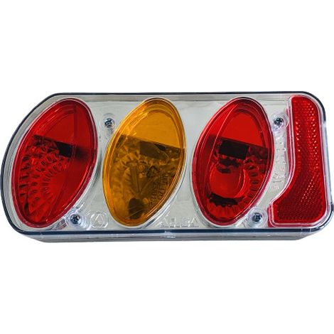 Feu arrière 5 fonctions gauche – Clignotant, stop, veilleuse, brouillard, catadioptre – 12V, 222 x 100 x 55 mm – Aj.Ba (1/3)