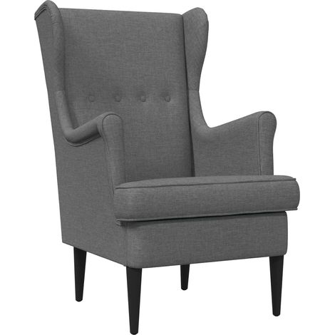Sillón Gris oscuro Tela vidaXL