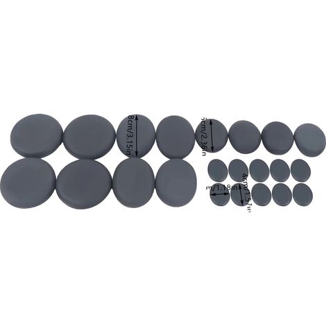 Ensemble de massage aux pierres chaudes, 20 pierres de basalte, boîte de chauffage, Noir Naturel (1/2)