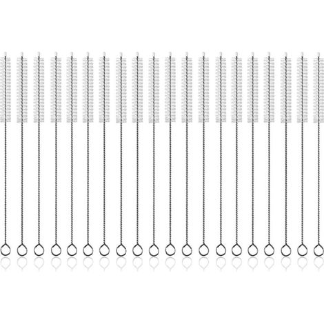 Sollbry Goupillon Paille 20 Morceaux-Brosse en Paille-Goupillon Gourde-Brosse De Nettoyage De Paille-La Brosse à Paille en Acier Inoxydable Est Réutilisable (1/5)