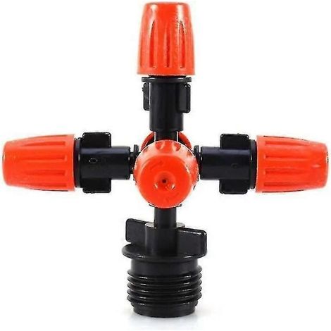 Garden Sprinkler Irrigation Mist Fog 5-Head Nozzle Spray 1/2 " Mounting Adapter