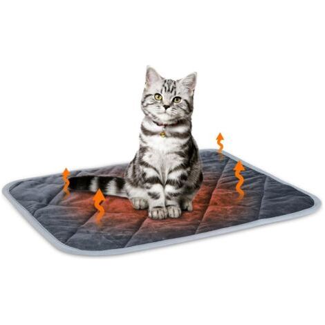 Coussin Auto-Chauffant pour Chat & Chien, Chat Tapis Chauffant pour Animaux Lavable Anti-dérapant, Doux Peluche Couverture Thermique, 40 50cm (1/5)