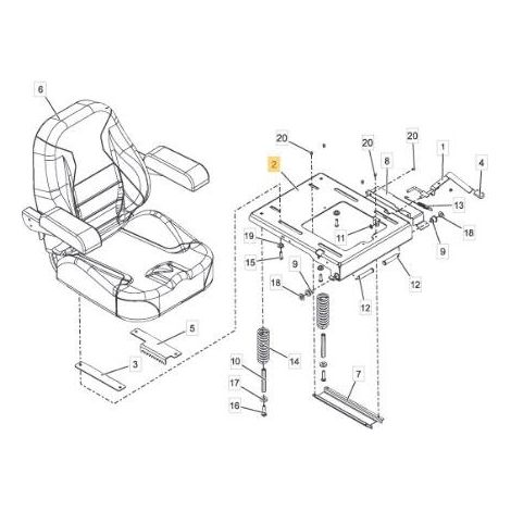 PIASTRA SEDILE ORIGINALE STIGA - 118830836/0