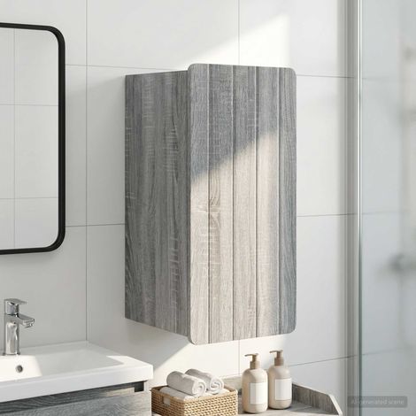 vidaXL Armario de pared para baño ZWOLLE Sonoma gris 30 x 31 x 63 cm (1/5)