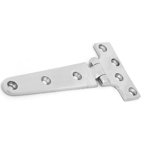 Charnière en T en acier inoxydable épais pour porte d'entrée ou portail, 151 x 75 x 4,5 mm (1/5)