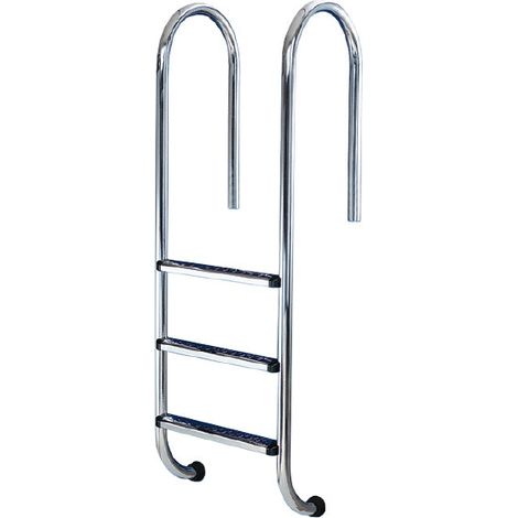 Échelle piscine murale 4 marches antidérapantes - inox AISI 316 Ø 43 mm - accès sécurisé